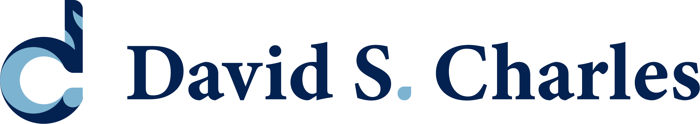 David S. Charles logo on dark background